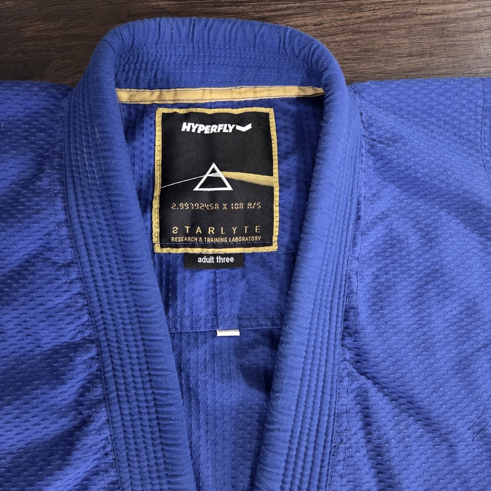 Men's Bjj Gi - Royal Blue with Gold Trim - Picture 3 of 7